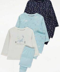 George Unicorn Long Sleeves Pyjamas 3 pack