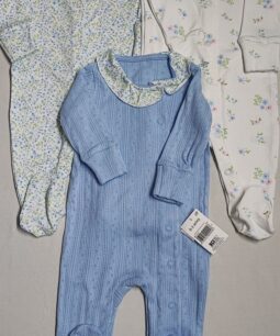 Matalan Floral Chikankaari Sleepsuits 3 Pack