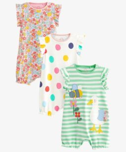 Next Green Duck Baby Rompers 3 Pack
