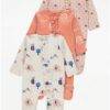 "Kind Heart" Rainbow Print Sleepsuits