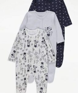 George Minnie Mouse Sleepsuits 3 Pack